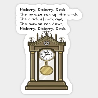 hickory dickory dock Sticker